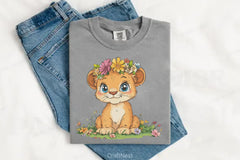 Cute Spring Lion Clipart Bundle - CraftNest - Digital Crafting and Art