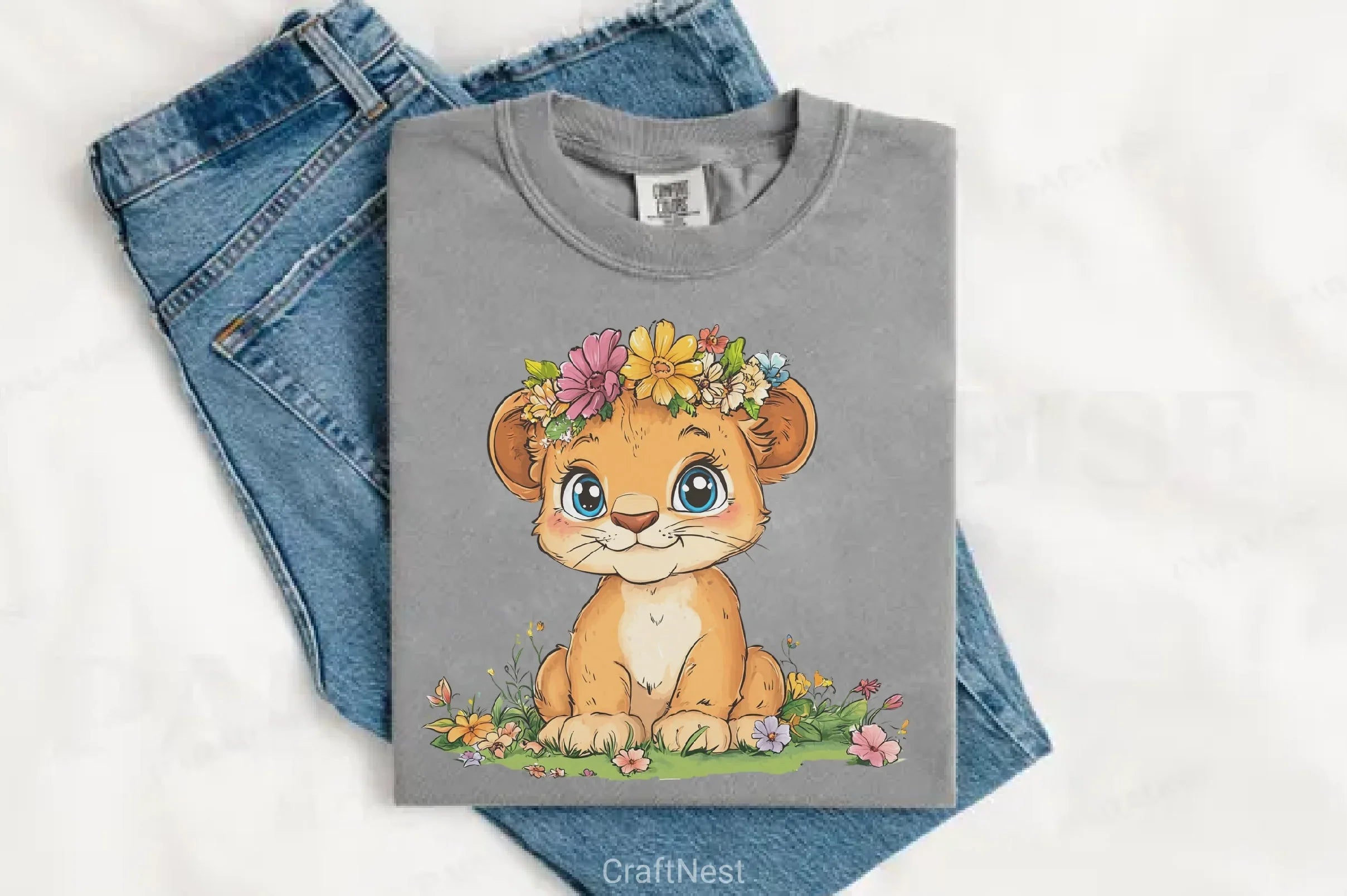Cute Spring Lion Clipart Bundle - CraftNest - Digital Crafting and Art