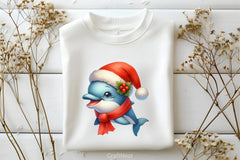 Dolphin Christmas Clipart Bundle - CraftNest - Digital Crafting and Art