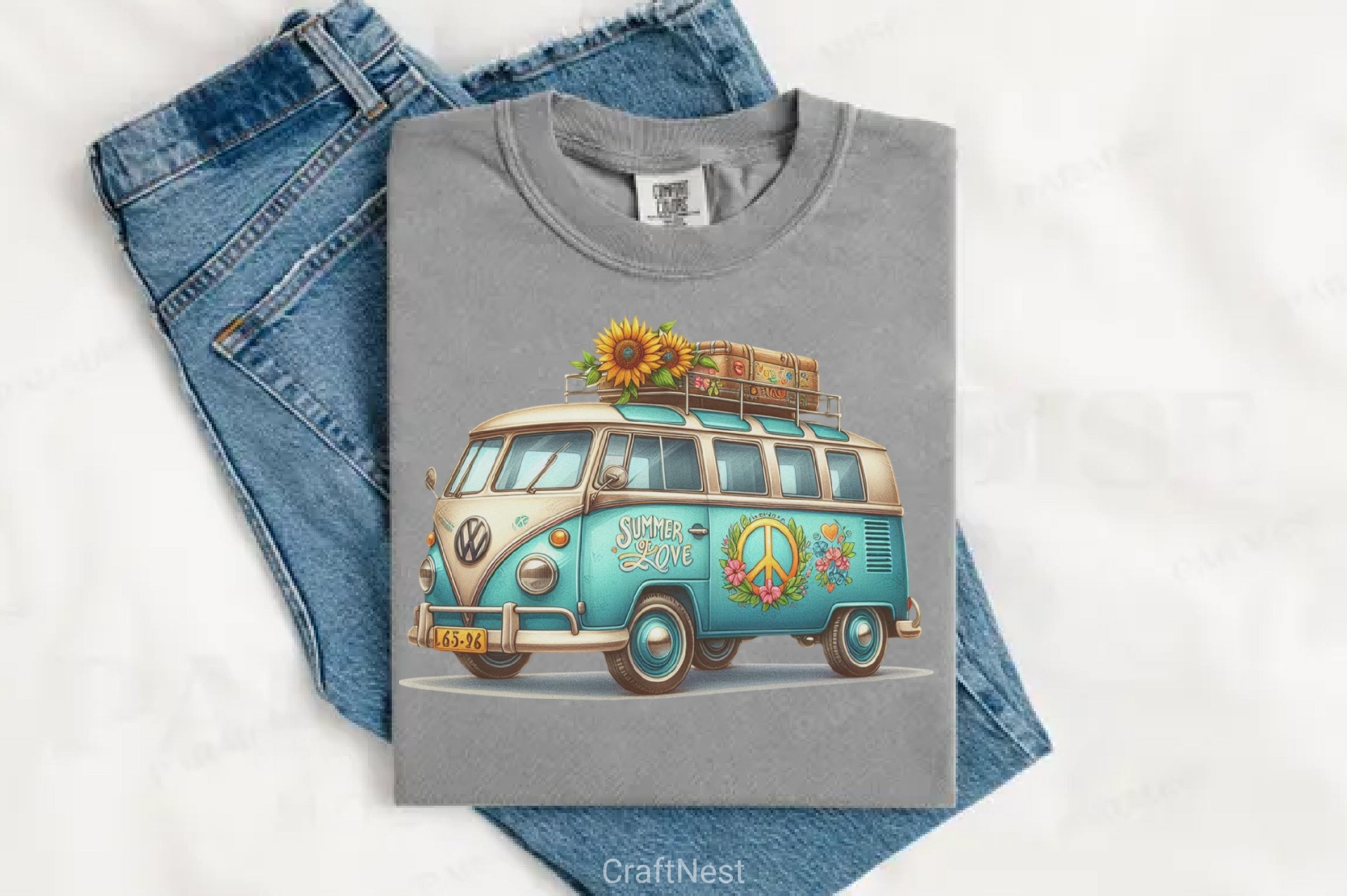 Hippie Summer Clipart Bundle 1 - CraftNest - Digital Crafting and Art