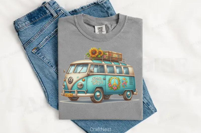 Hippie Summer Clipart Bundle 1 - CraftNest - Digital Crafting and Art