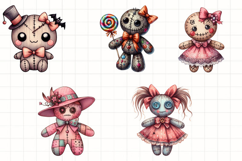 Coquette Voodoo Doll Clipart Bundle - CraftNest - Digital Crafting and Art