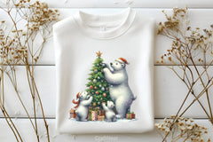 Christmas Polar Bear Clipart Bundle - CraftNest - Digital Crafting and Art