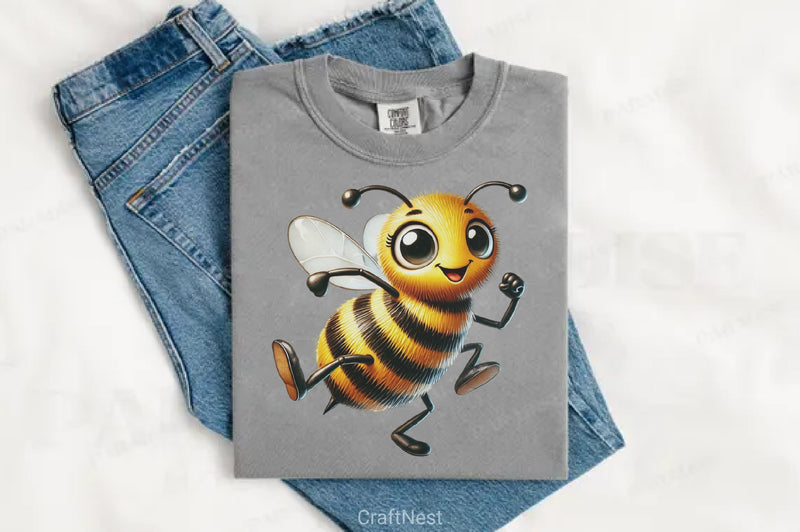 Funny Cute Bee Clipart Bundle - CraftNest - Digital Crafting and Art