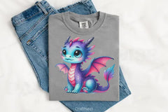 Cute Baby Dragons Clipart Bundle - CraftNest - Digital Crafting and Art