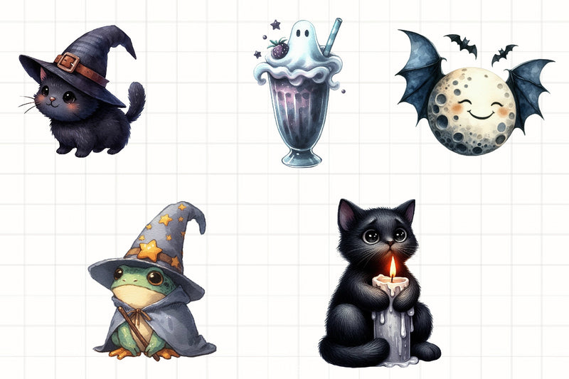 Halloween Black Cats Clipart Bundle - CraftNest - Digital Crafting and Art