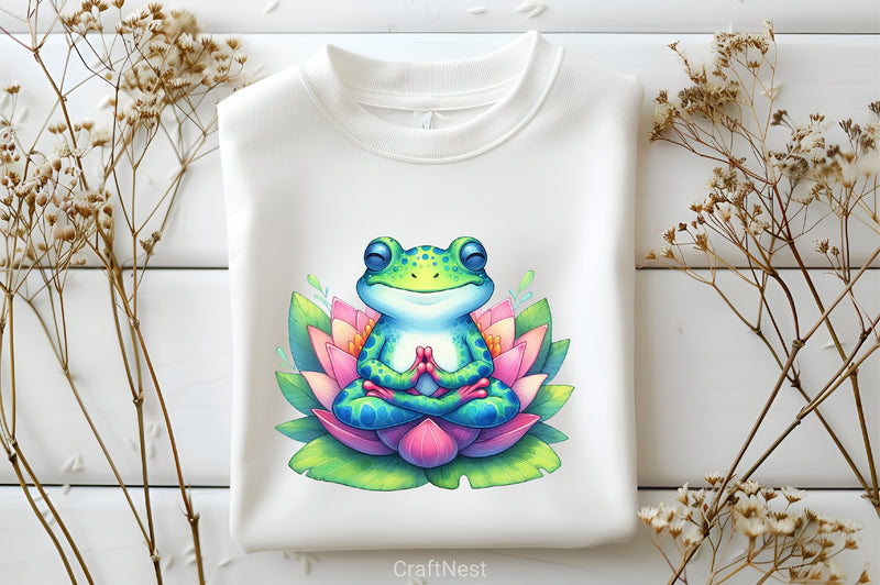 Yoga Frog Clipart Bundle - CraftNest - Digital Crafting and Art
