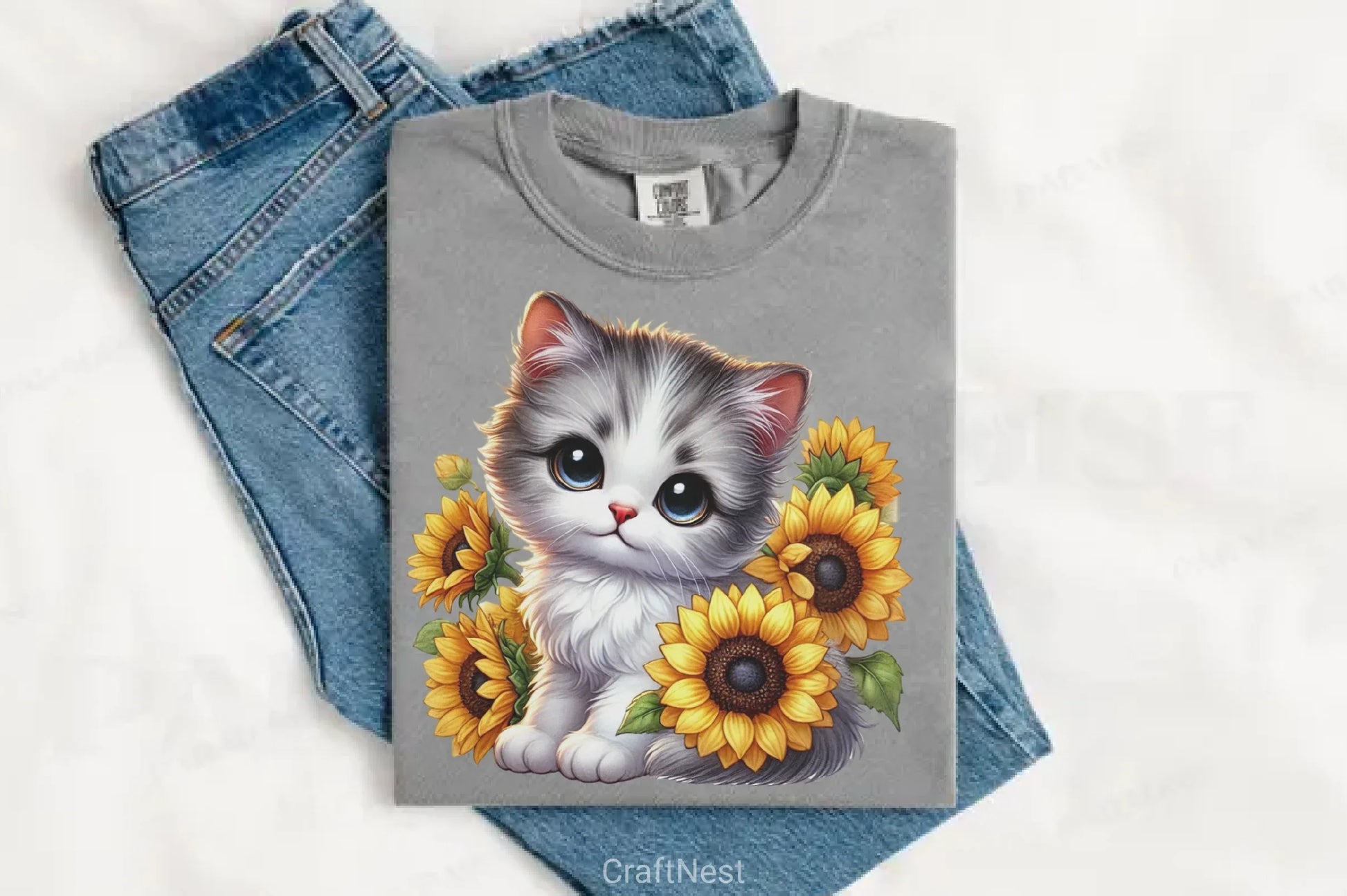 Spring Cat Clipart Bundle 2 - CraftNest - Digital Crafting and Art