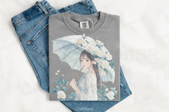 Spring White Roses & Woman Clipart Bundle - CraftNest - Digital Crafting and Art