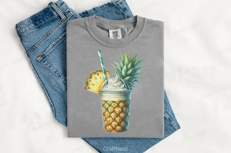 Summer Tropical Smoothie Cup Clipart Bundle - CraftNest - Digital Crafting and Art