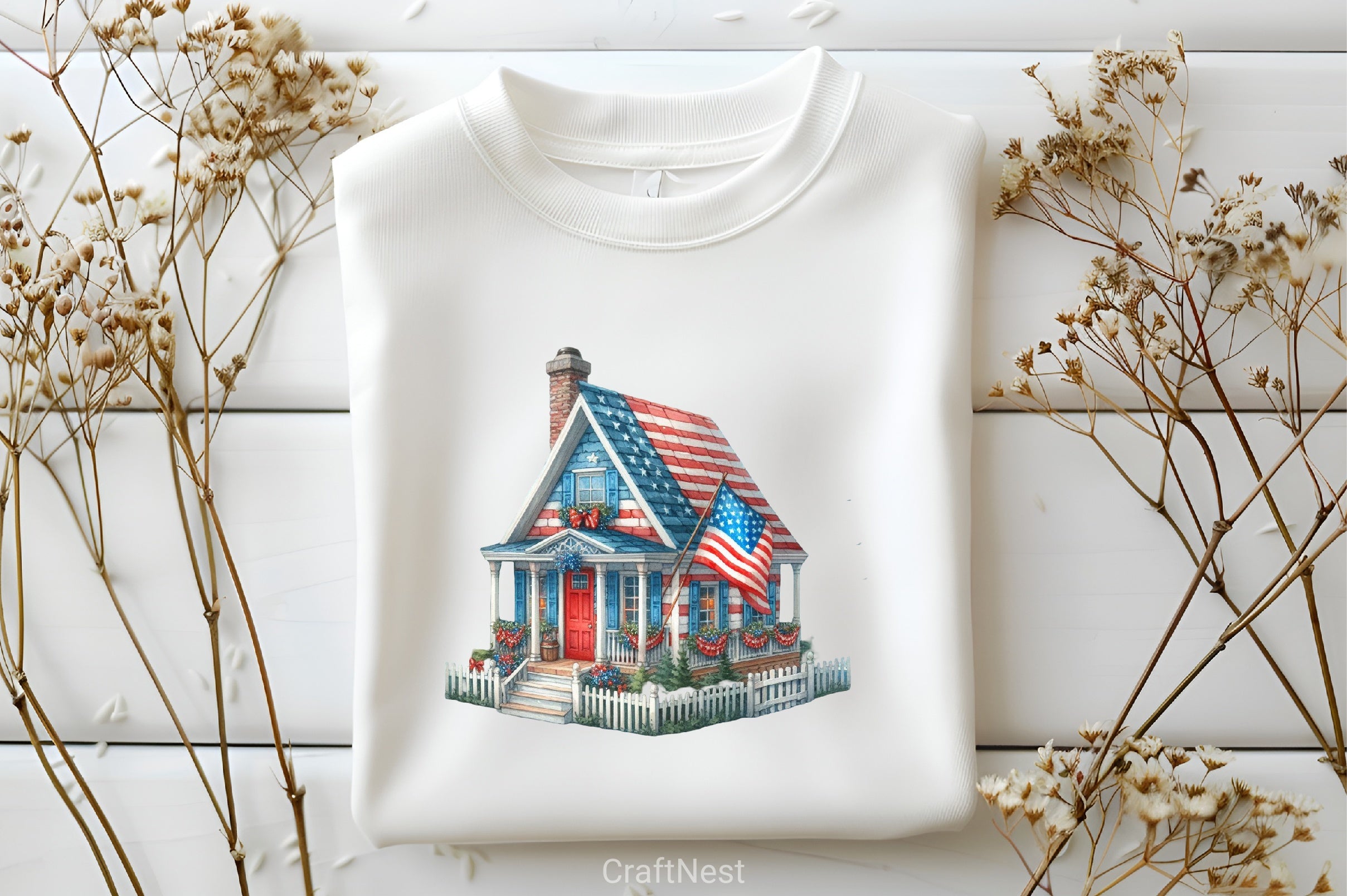 4th of July Cottage Clipart Bundle - CraftNest - Digital Crafting and Art