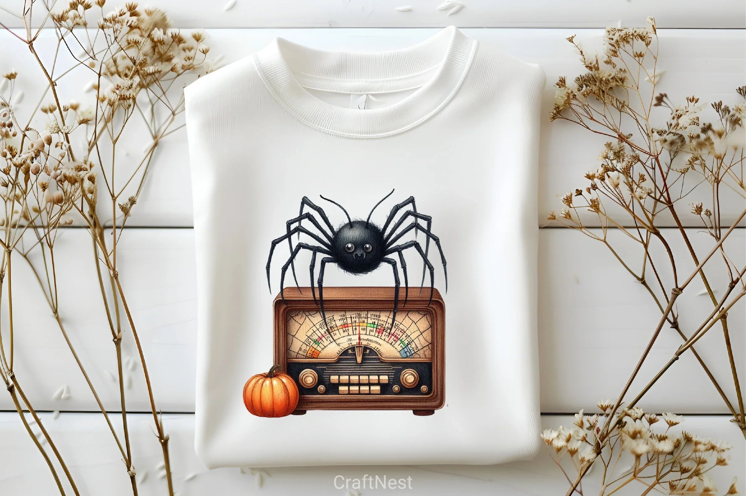 Beige Retro Halloween Clipart Bundle - CraftNest - Digital Crafting and Art