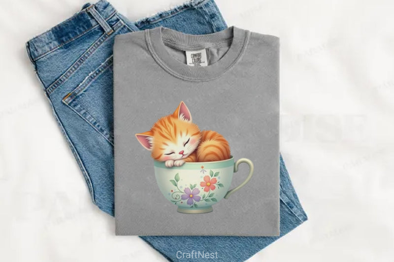 Kitten Teacup Clipart Bundle - CraftNest - Digital Crafting and Art