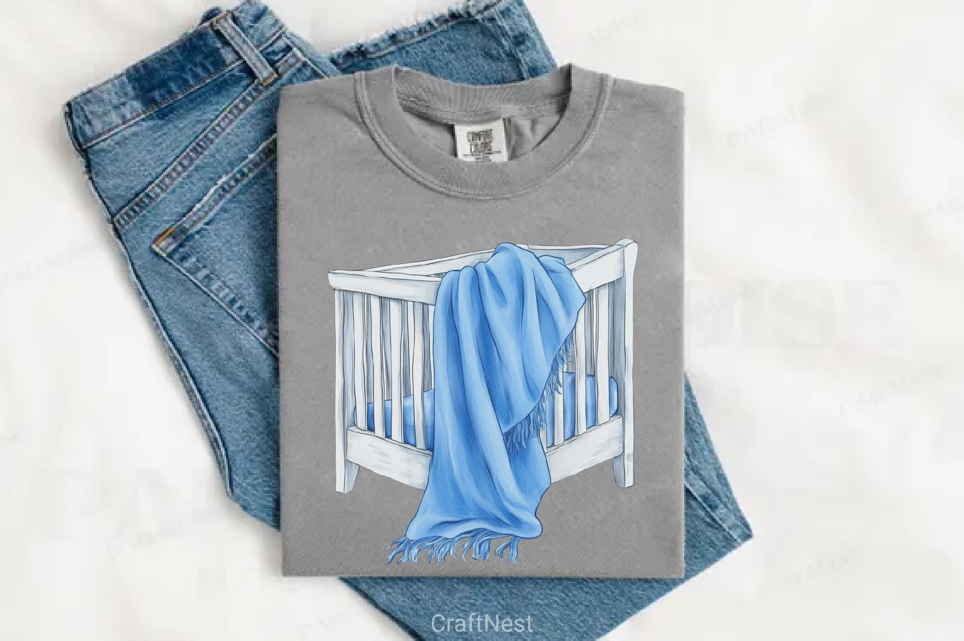 Blue Baby Boy Nursery Clipart Bundle - CraftNest - Digital Crafting and Art