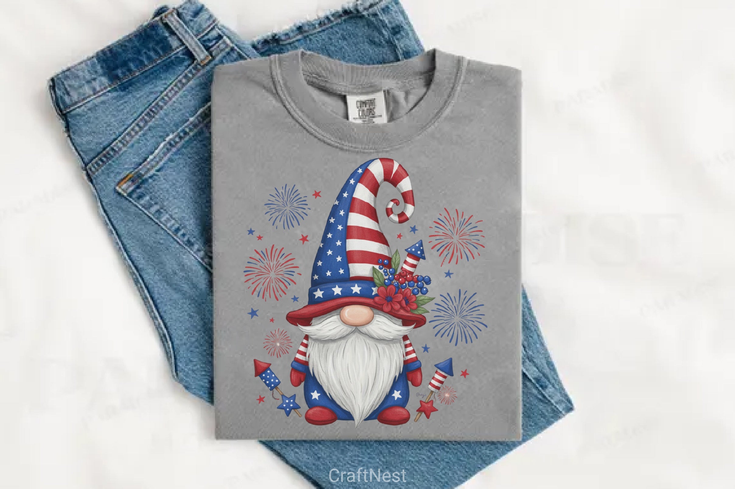 4th of July Gnomes Clipart Bundle 2 - CraftNest - Digital Crafting and Art