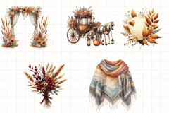 Autumn Wedding Clipart Bundle - CraftNest - Digital Crafting and Art