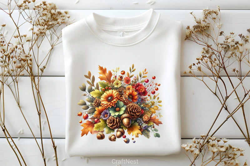 Fall Flower Clipart Bundle - CraftNest - Digital Crafting and Art