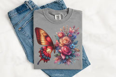 Butterfly Flowers Clipart Bundle 10 - CraftNest - Digital Crafting and Art