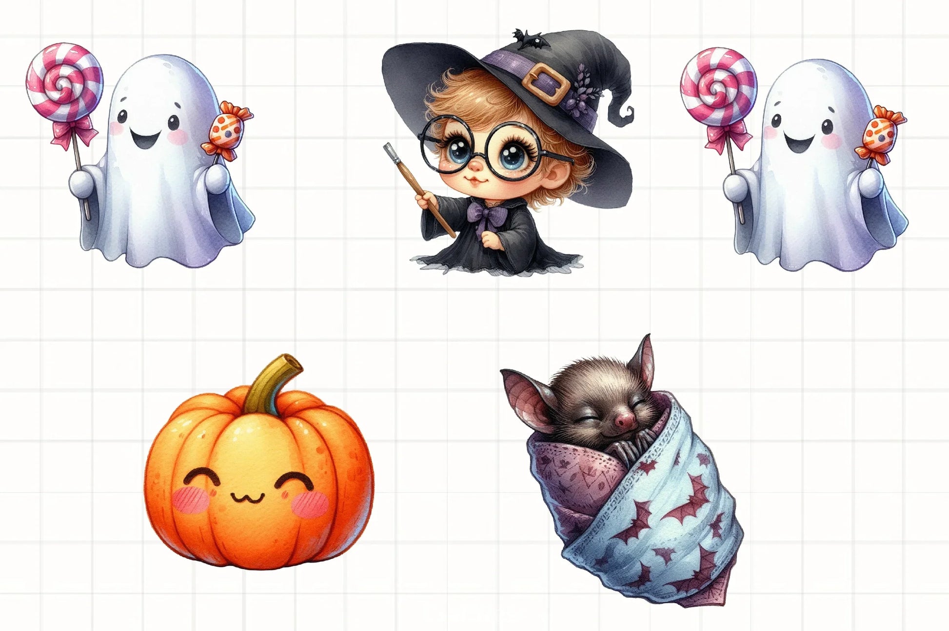 Cute Halloween Clipart Bundle 28 - CraftNest - Digital Crafting and Art