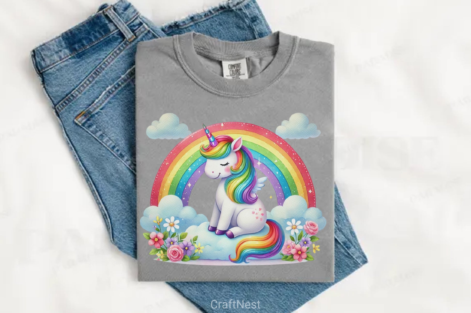 Rainbow Unicorn Fantasy Clipart Bundle - CraftNest - Digital Crafting and Art