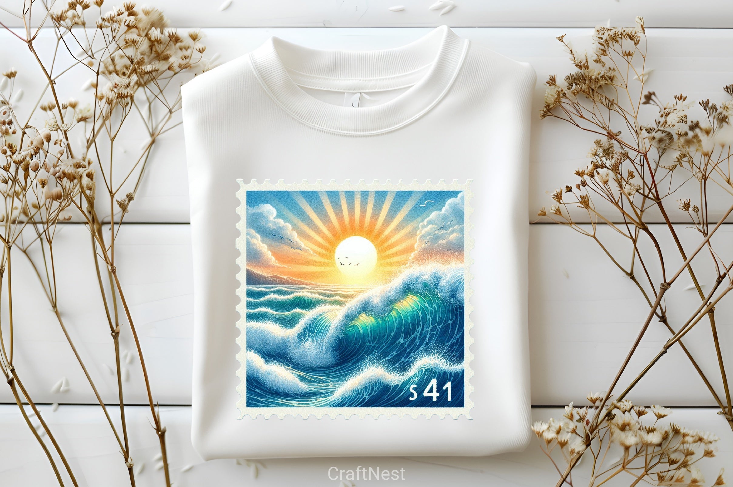 Summer Coastal Stamp Clipart Bundle - CraftNest - Digital Crafting and Art