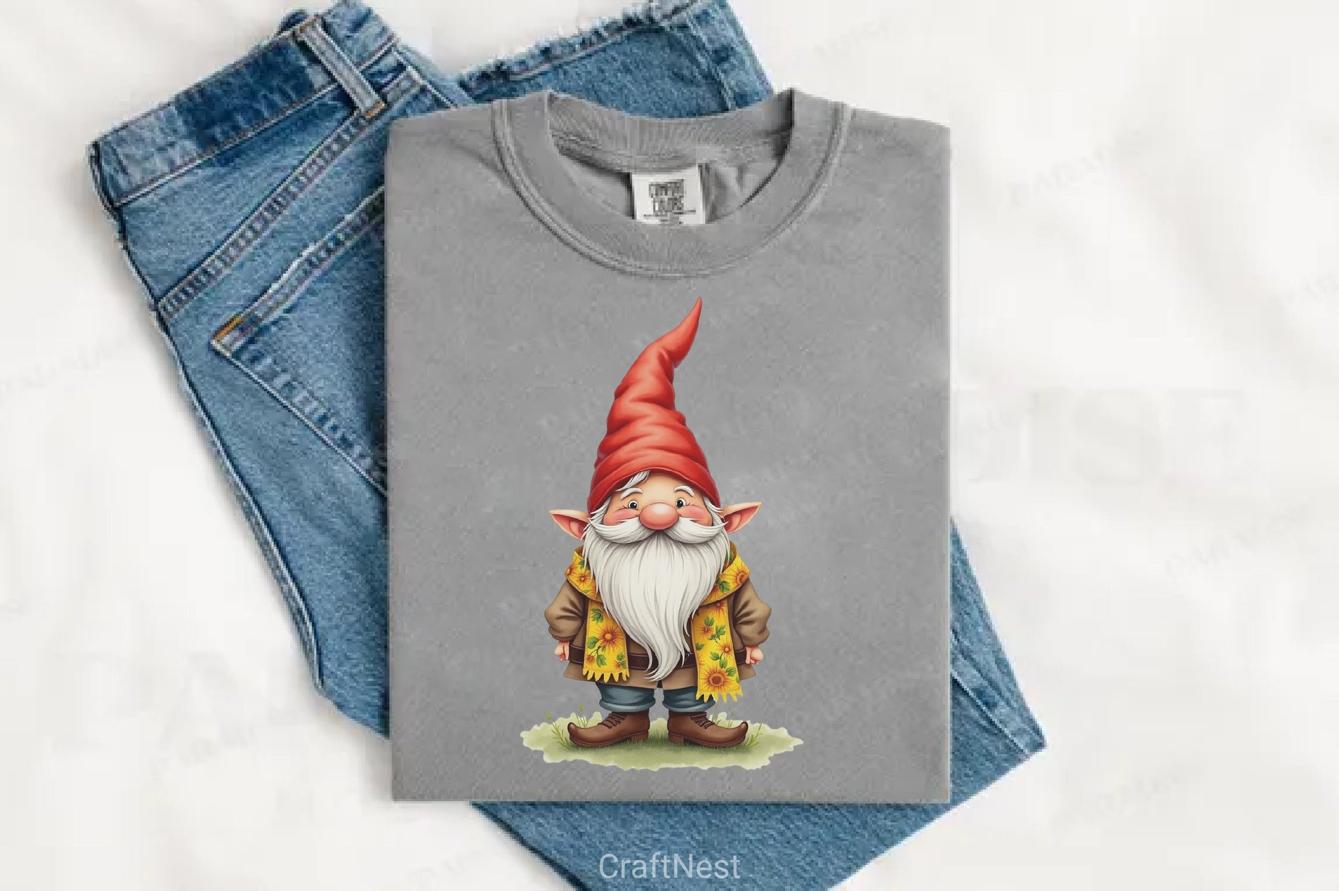 Cute Sunflowers Gnome Clipart Bundle - CraftNest - Digital Crafting and Art