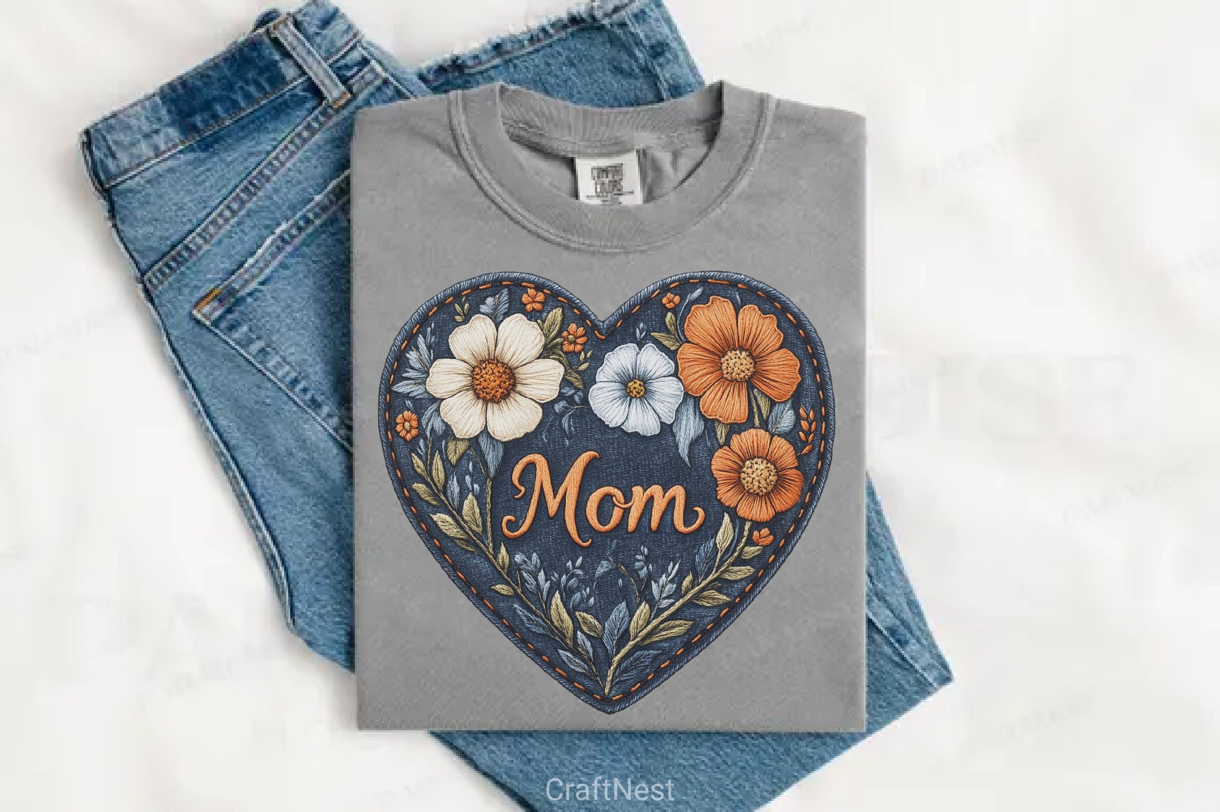 Demin Mothers Day Clipart Bundle - CraftNest - Digital Crafting and Art