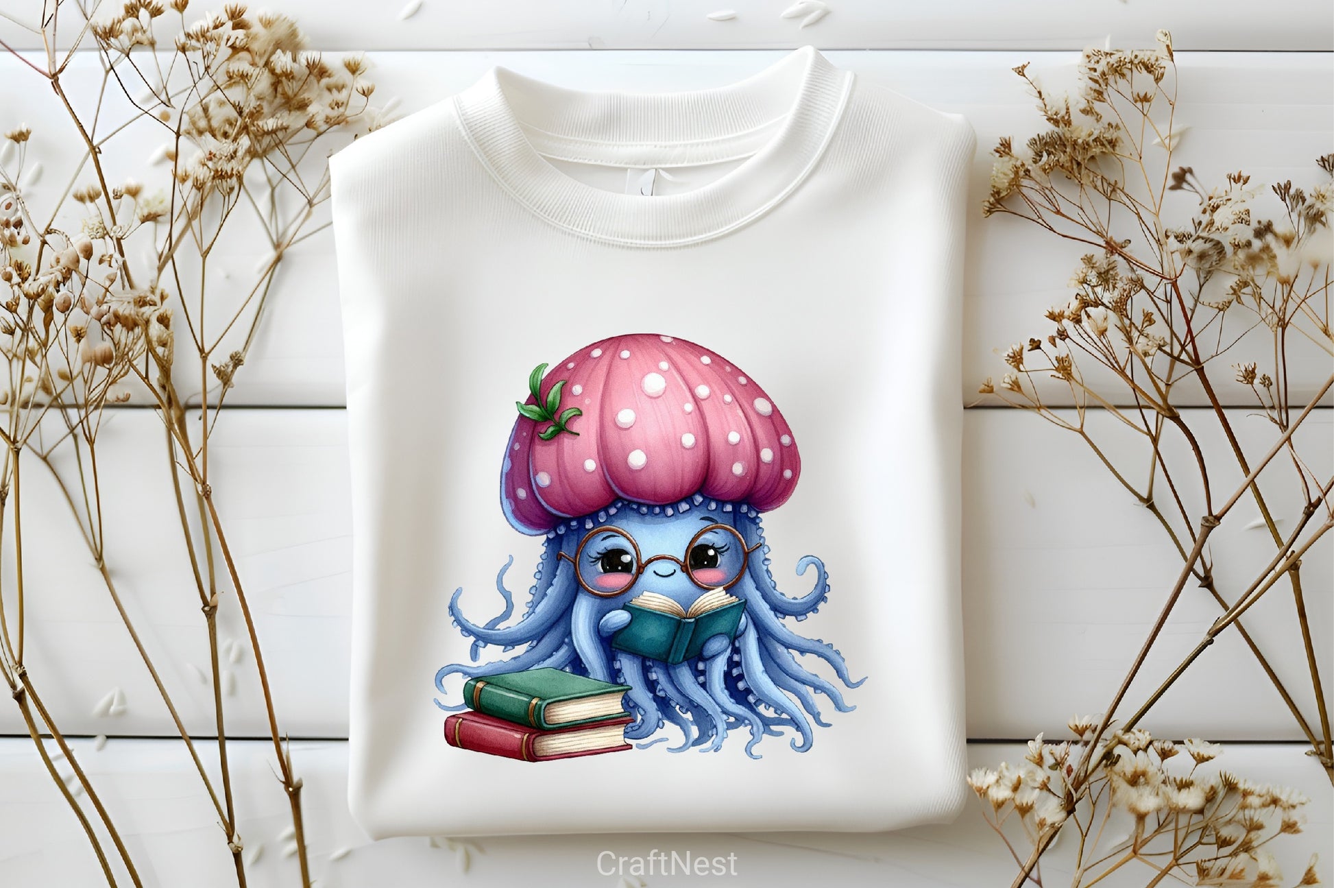 Undersea Reading Clipart Bundle - CraftNest - Digital Crafting and Art