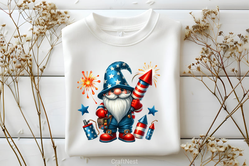 Patriotic Gnome Clipart Bundle 2 - CraftNest - Digital Crafting and Art