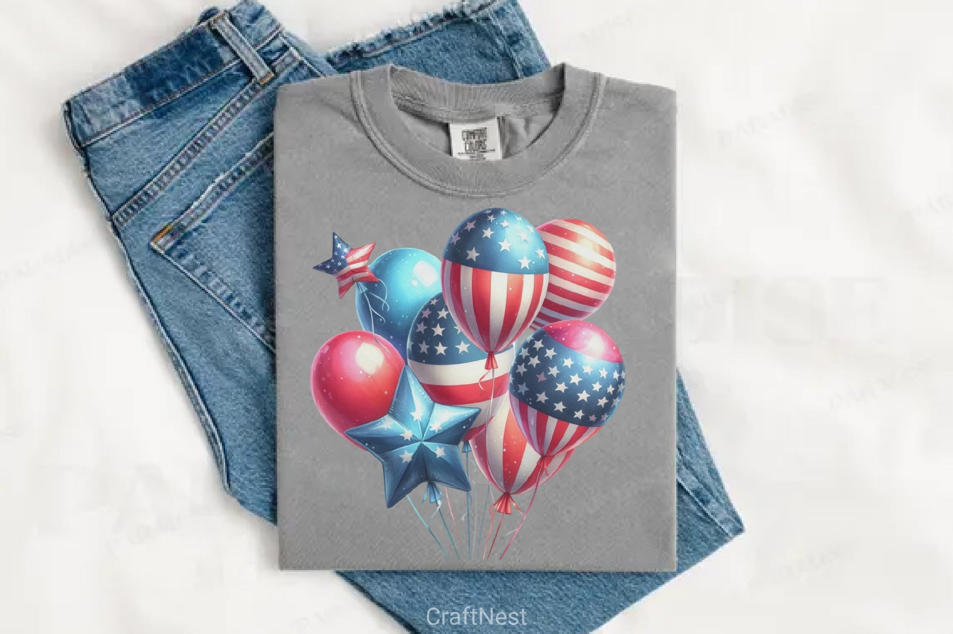 American 4th of July Balloons Clipart Bundle - CraftNest - Digital Crafting and Art