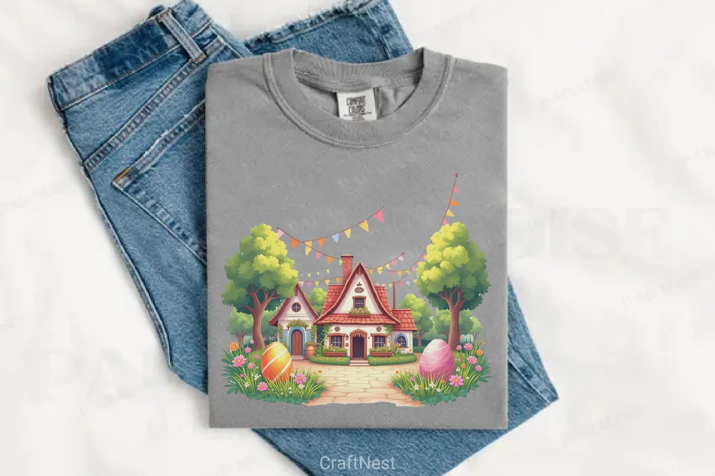 Easter Village Clipart Bundle - CraftNest - Digital Crafting and Art