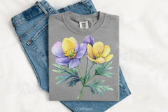 Spring Winter Aconite Flower Clipart Bundle - CraftNest - Digital Crafting and Art