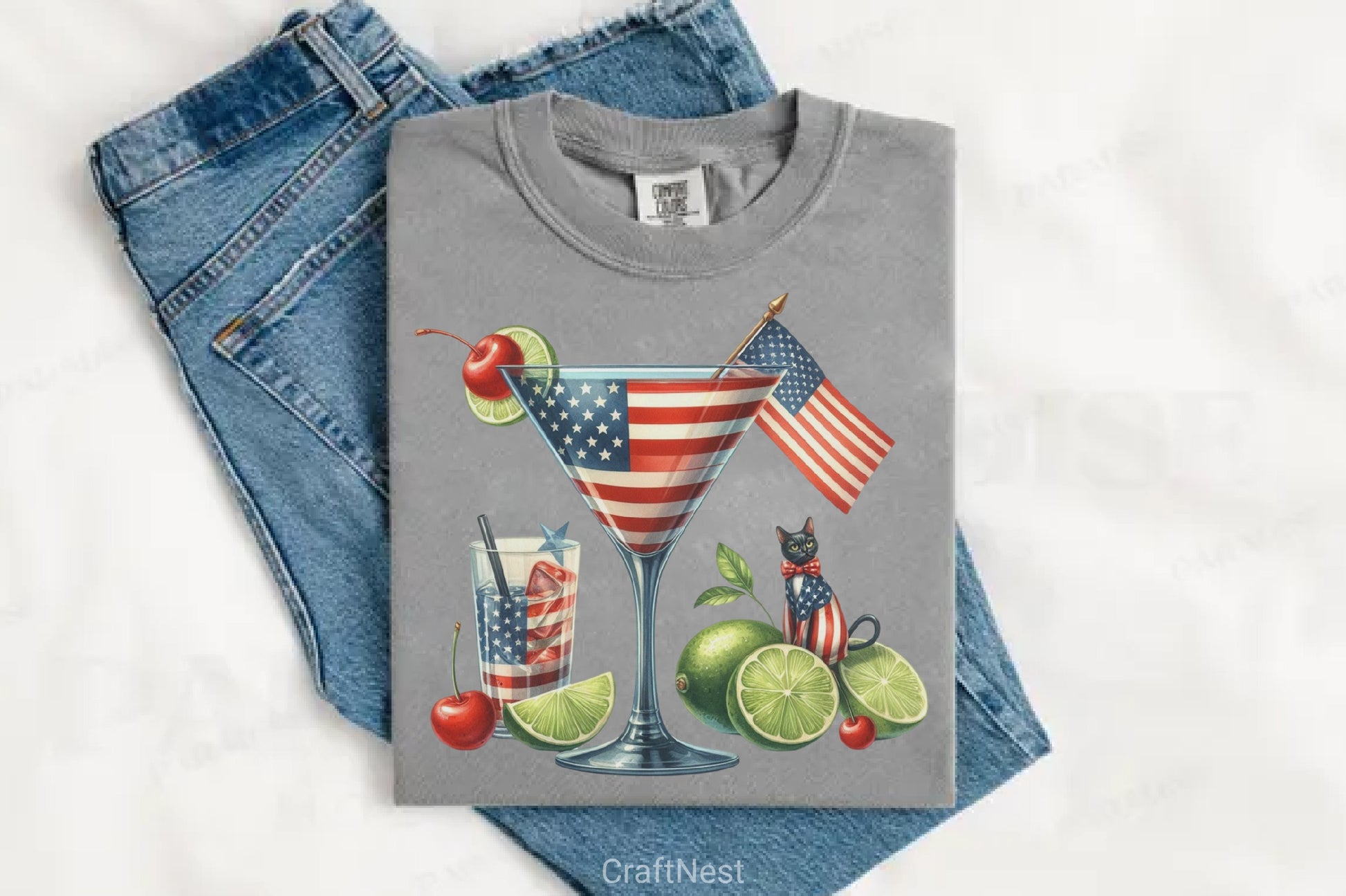 Vintage 4th July Clipart Bundle - CraftNest - Digital Crafting and Art