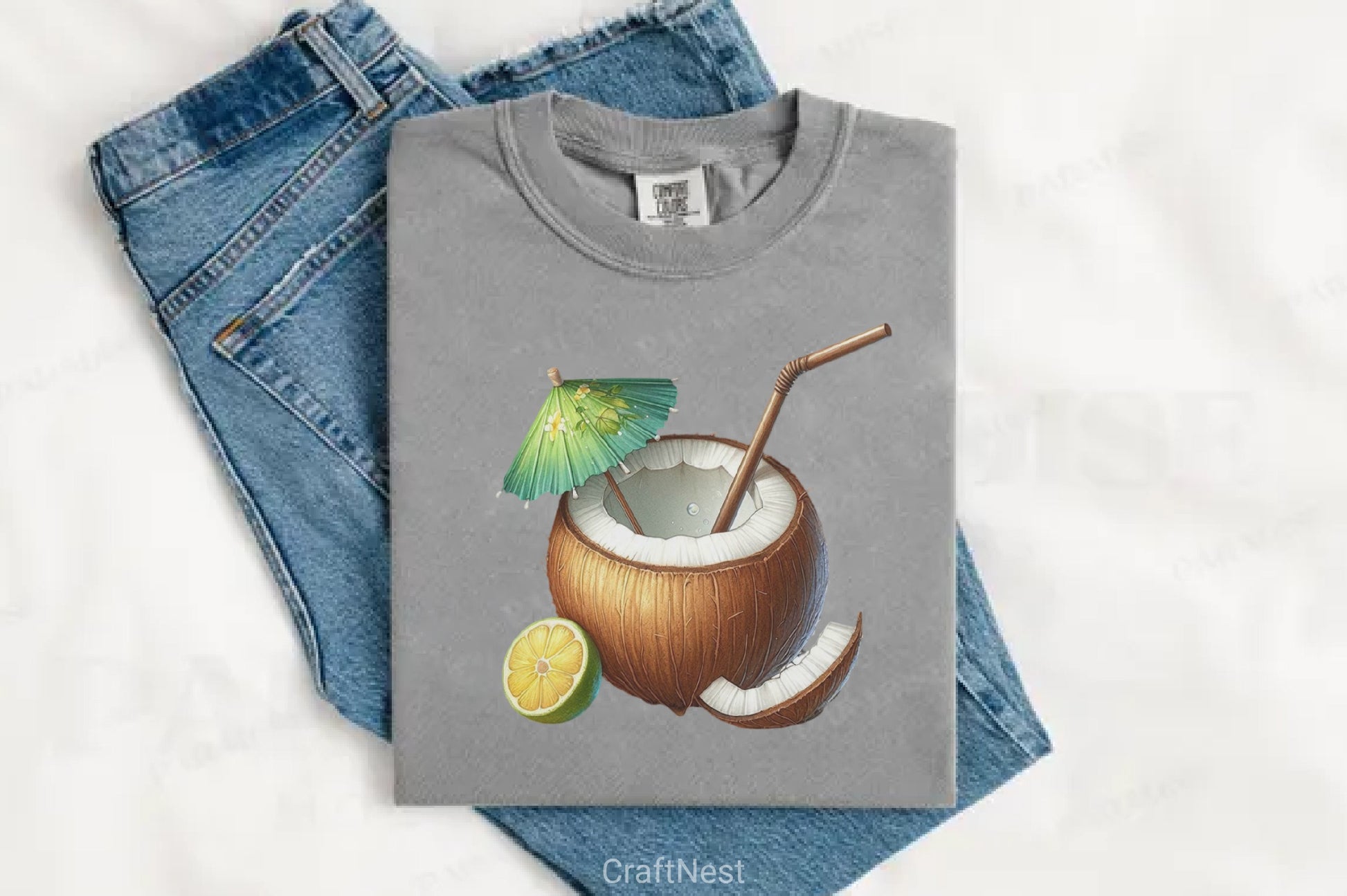 Mediterranean Lemon Beach Clipart Bundle 2 - CraftNest - Digital Crafting and Art