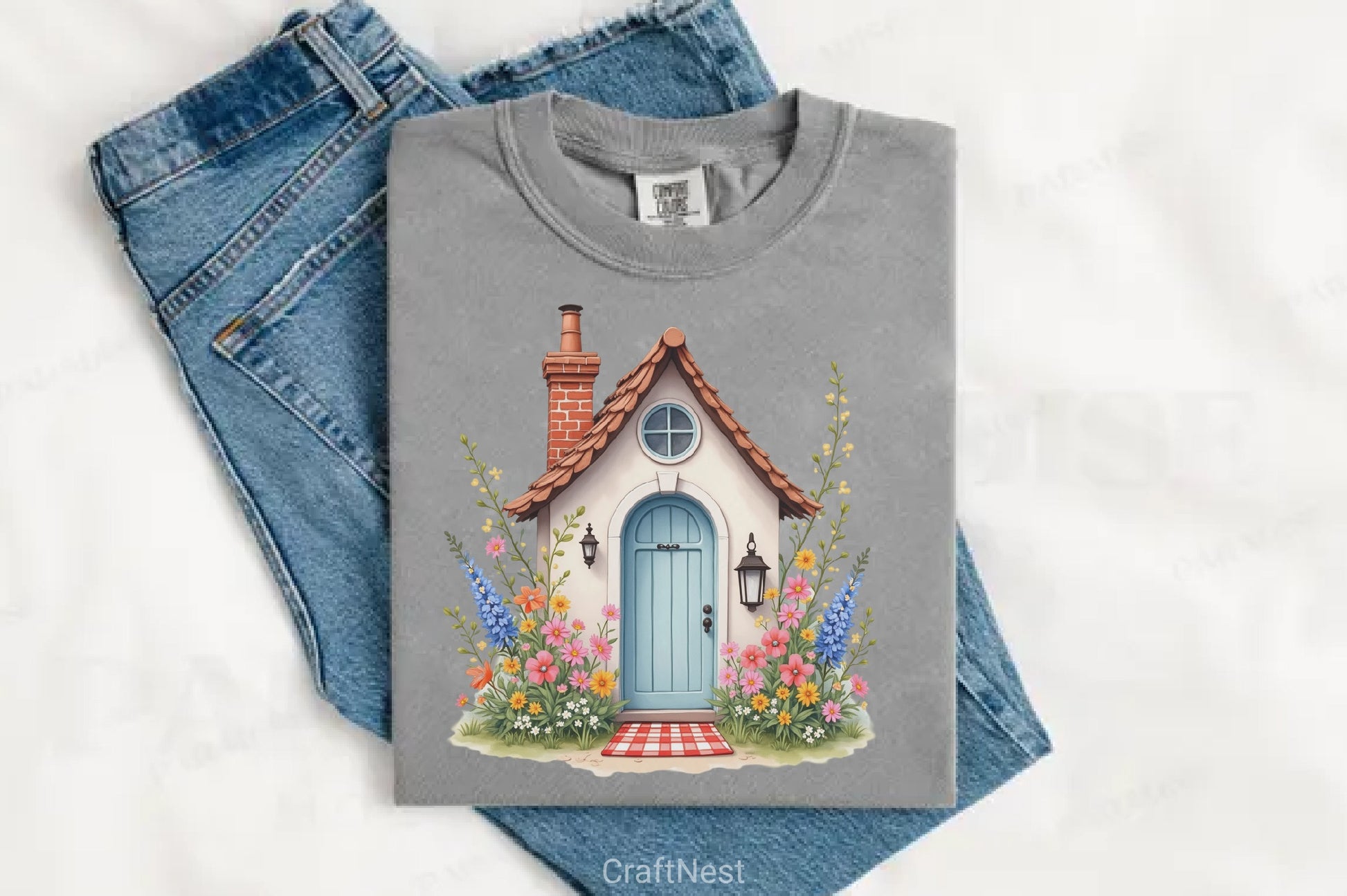 Cottage Gingham Summer Clipart Bundle - CraftNest - Digital Crafting and Art