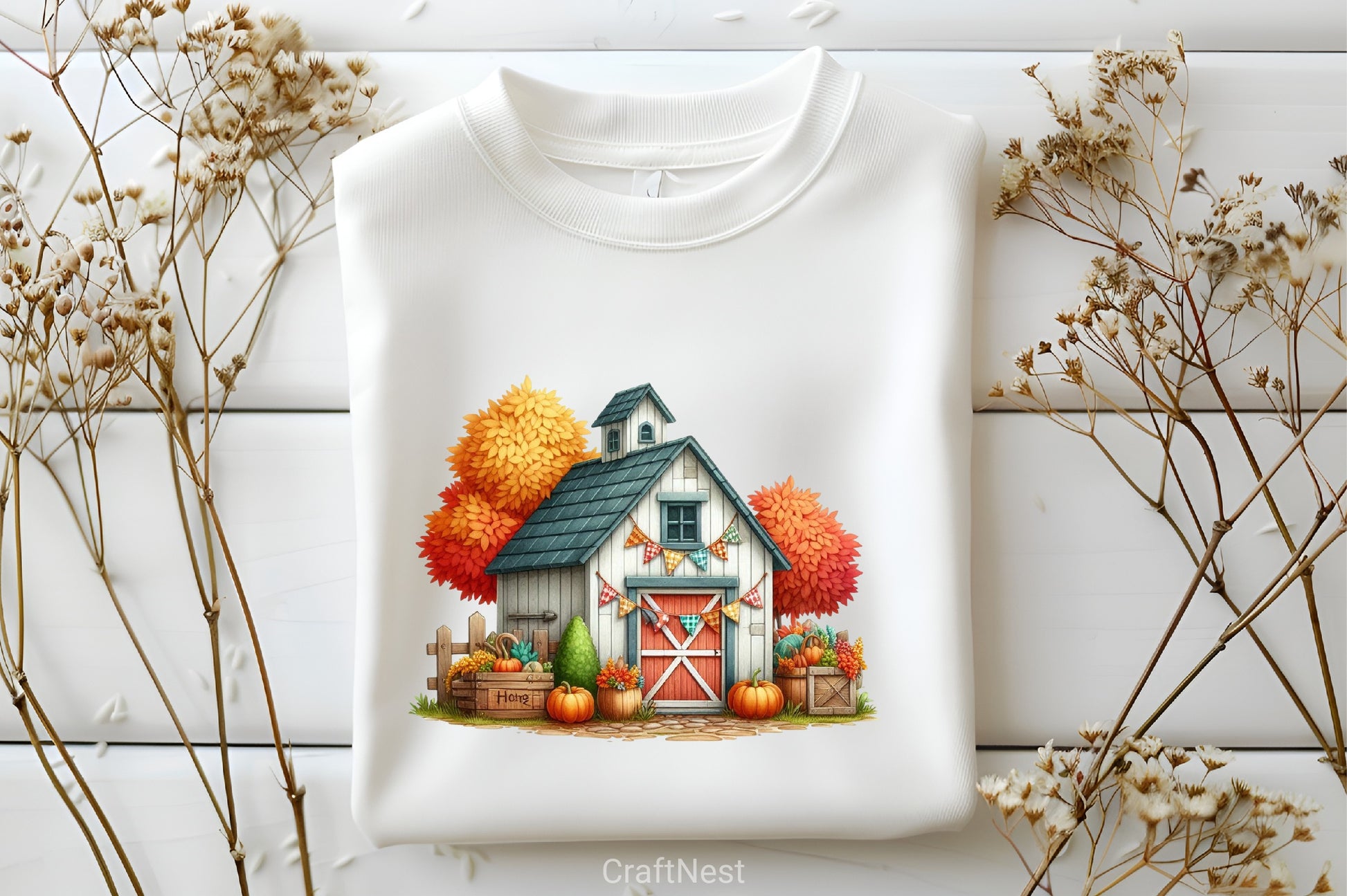 Gingham Autumn Clipart Bundle 3 - CraftNest - Digital Crafting and Art