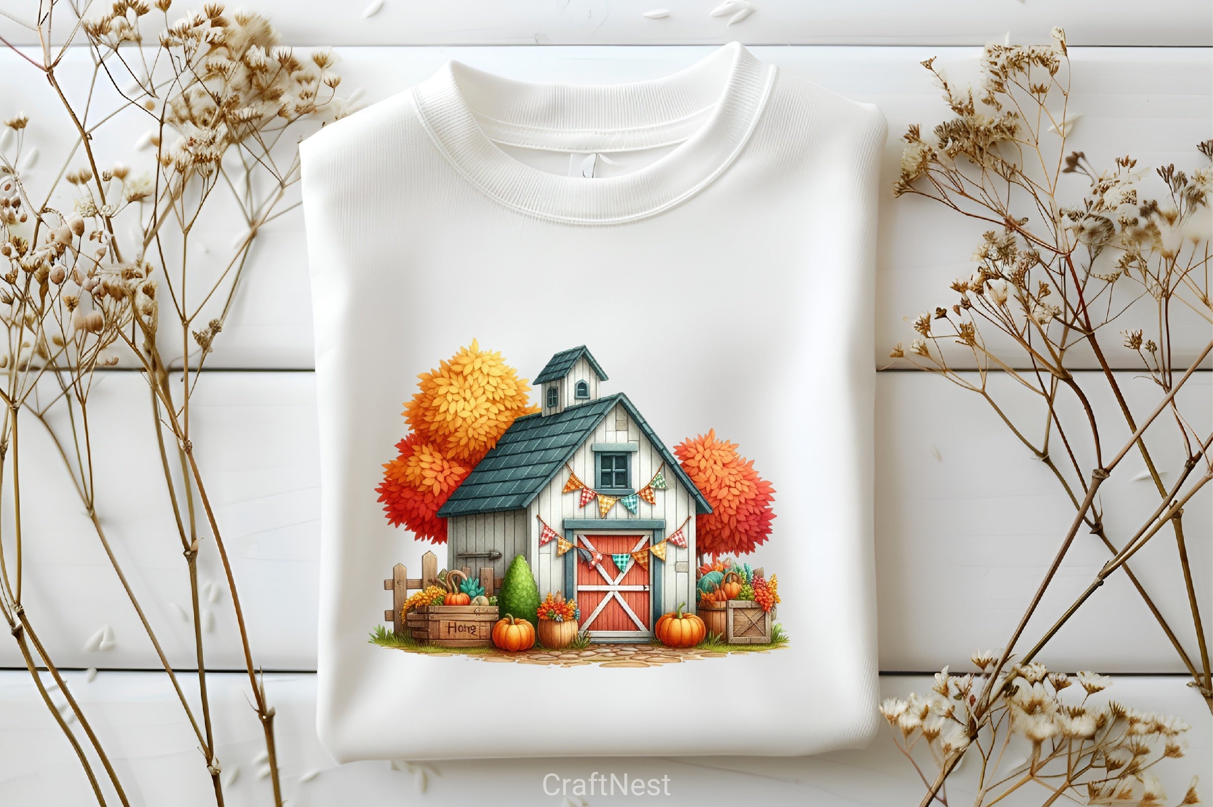 Gingham Autumn Clipart Bundle 3 - CraftNest - Digital Crafting and Art