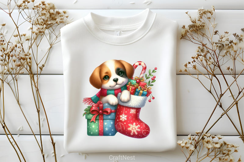 Christmas Puppy Clipart Bundle - CraftNest - Digital Crafting and Art