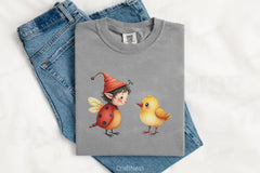 Ladybug Elf Clipart Bundle - CraftNest - Digital Crafting and Art