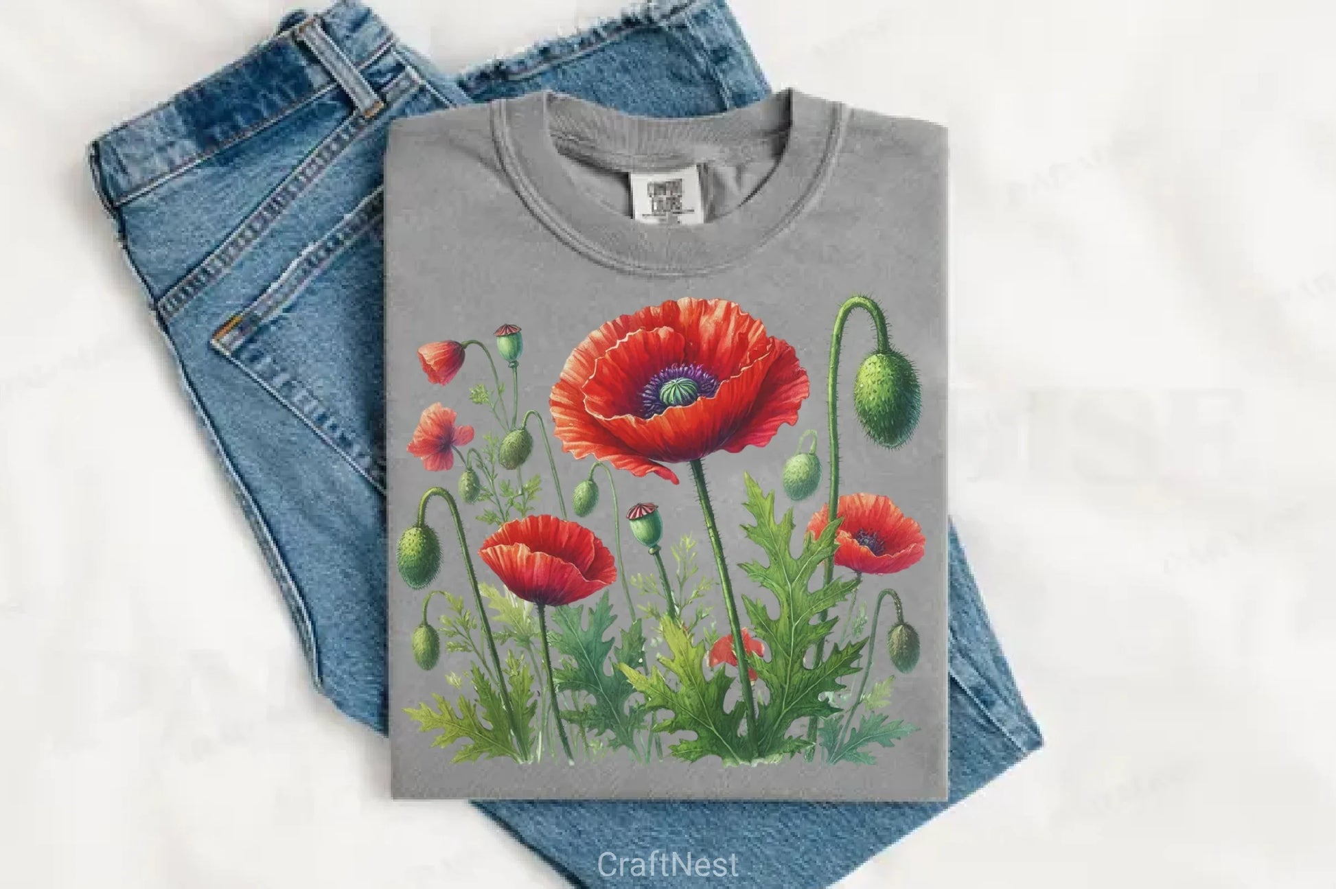 Spring Meadow Poppies Clipart Bundle 8 - CraftNest - Digital Crafting and Art