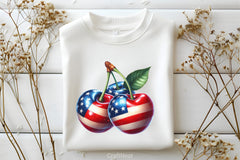 Patriotic America Cherries Clipart Bundle - CraftNest - Digital Crafting and Art