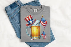 American Patriotic Flag Beer Clipart Bundle - CraftNest - Digital Crafting and Art