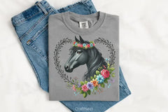 Spring Black Wolf Clipart Bundle 3 - CraftNest - Digital Crafting and Art