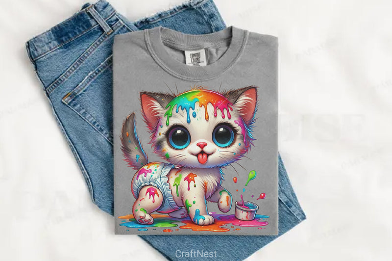 Cute Funny Cat Clipart Bundle - CraftNest - Digital Crafting and Art