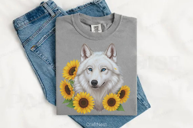 Floral Arctic Wolf Clipart Bundle - CraftNest - Digital Crafting and Art