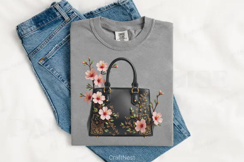 Glitter Luxury Black Spring Clipart Bundle 7 - CraftNest - Digital Crafting and Art