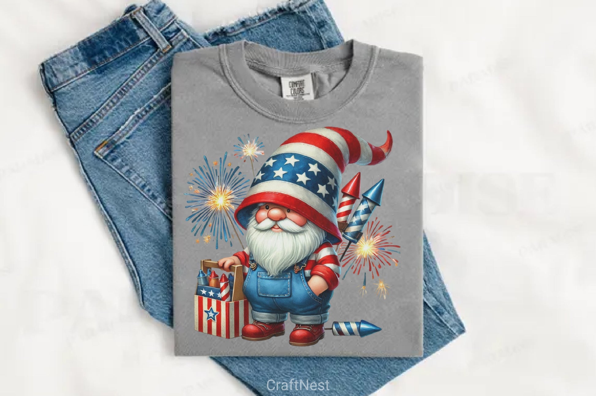 Patriotic Gnomes Clipart Bundle - CraftNest - Digital Crafting and Art