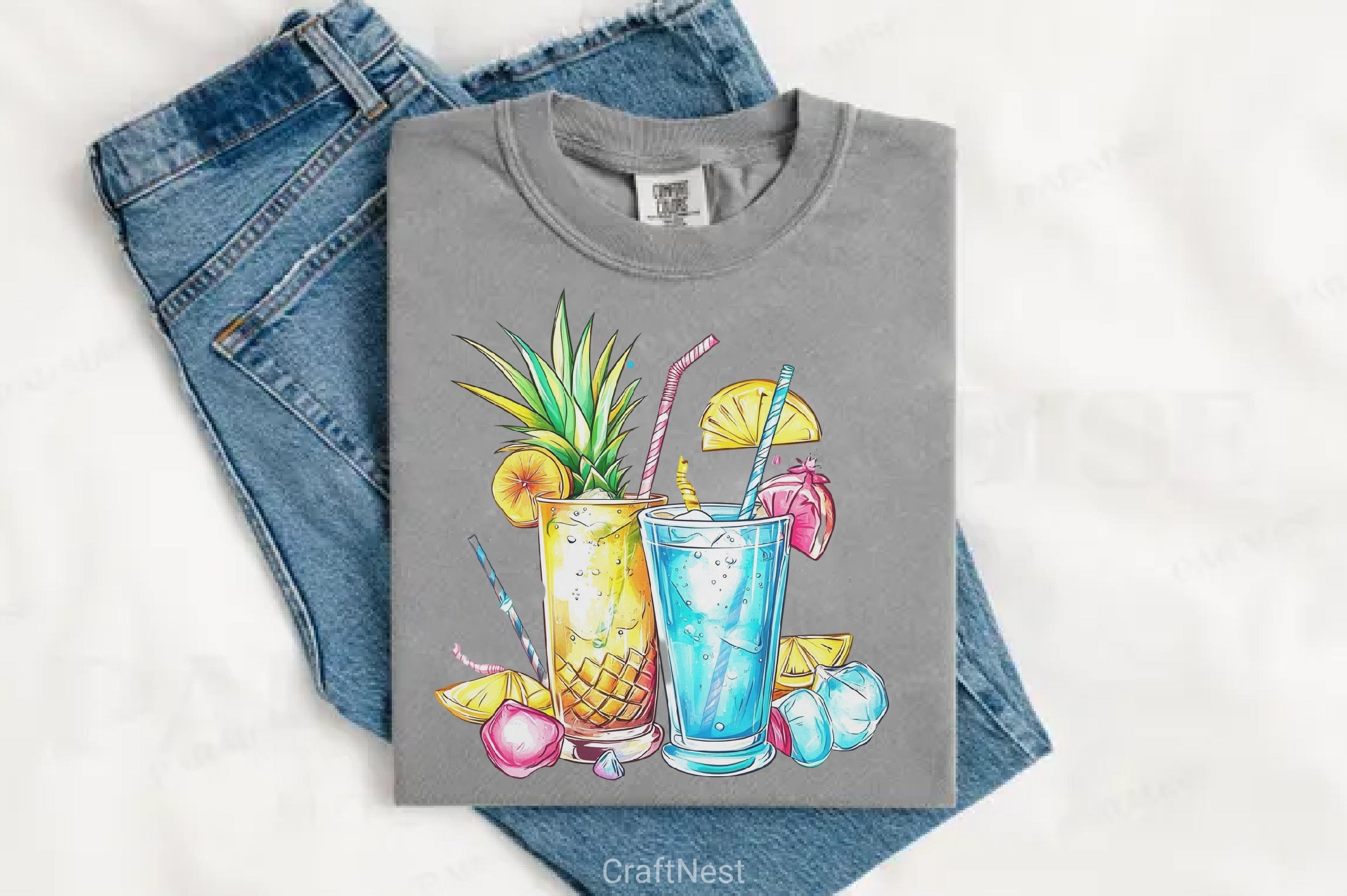 Tropical Turquoise Birthday Clipart Bundle 2 - CraftNest - Digital Crafting and Art