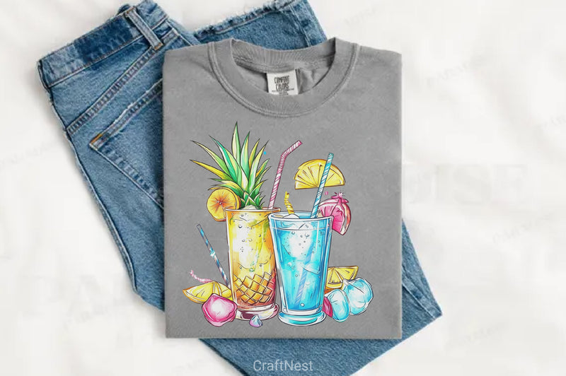 Tropical Turquoise Birthday Clipart Bundle 2 - CraftNest - Digital Crafting and Art