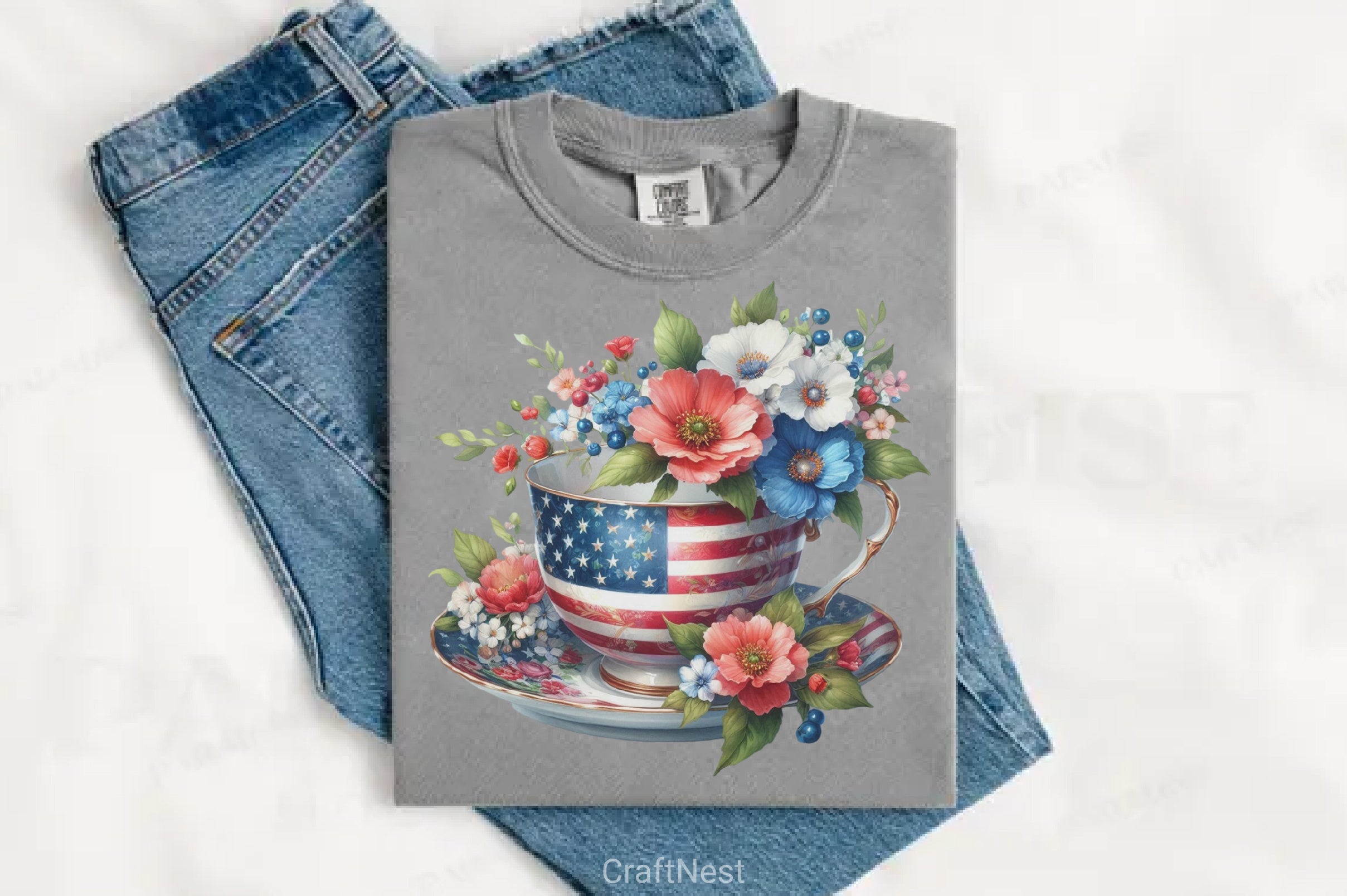 American Tea Cup Clipart Bundle - CraftNest - Digital Crafting and Art